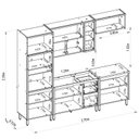 Ver imagem 7 de Cozinha Completa Modulada 5 Peças com Torre Quente Allure Marrom/Jequitibá/Gris Fosco