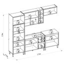Ver imagem 5 de Cozinha Completa Modulada 5 Peças com Torre Quente Allure Marrom/Jequitibá/Gris Fosco