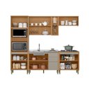 Ver imagem 4 de Cozinha Completa Modulada 5 Peças com Torre Quente Allure Marrom/Jequitibá/Gris Fosco