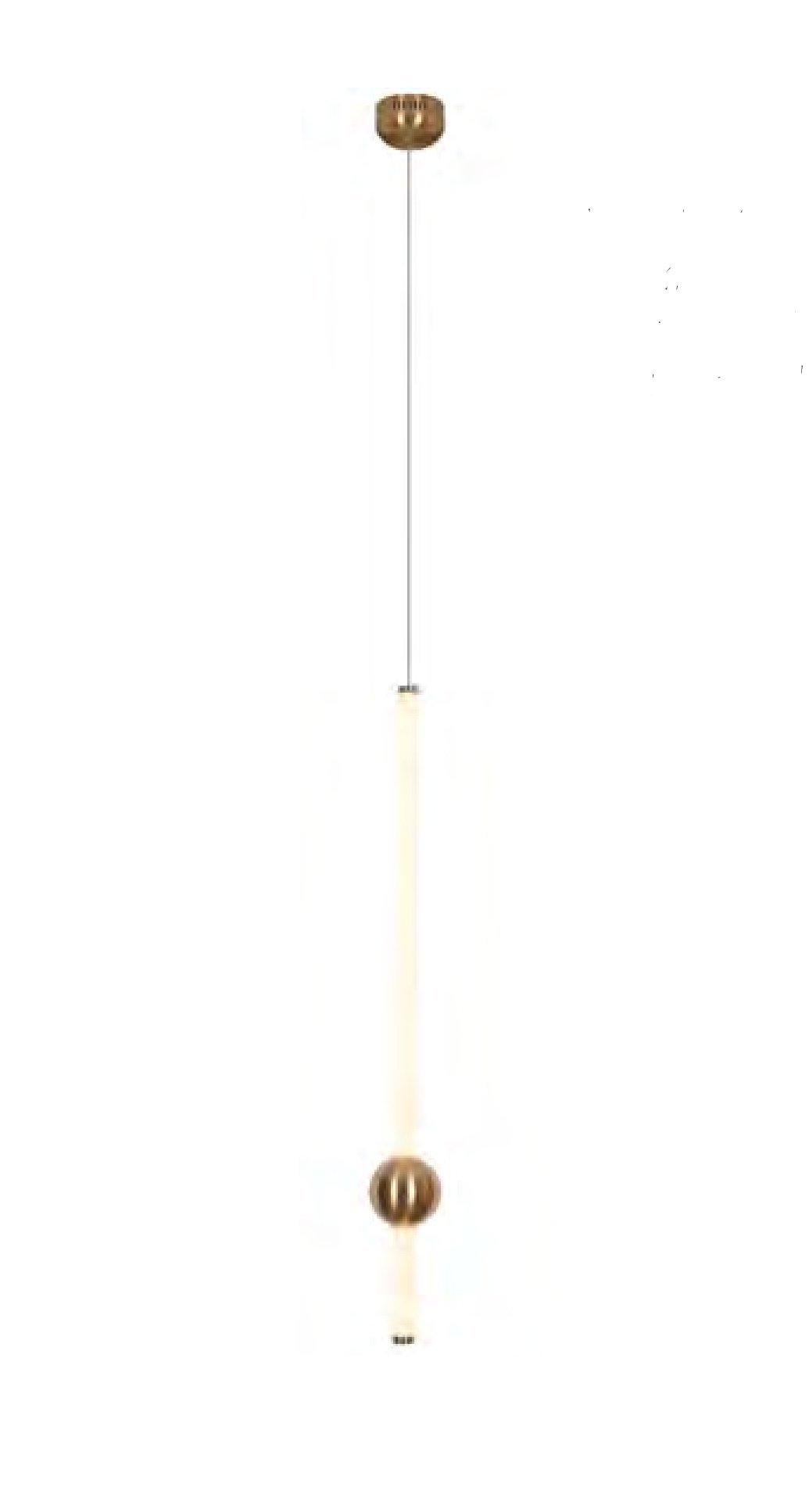 Pendente Metal e Vidro led 1x10W 3000K 12X150CM - 1