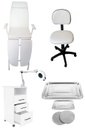 Ver imagem 1 de Kit Podologia Cadeira Luminária com Exaustor Armário Mocho Bandejas Fiscomed Kit Poltrona para Podol