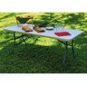 Kit 2 Mesa Picnic Branca 1,80m Dobrável Vira Maleta Portátil - 5