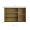 Ver imagem 2 de Armário Aéreo 3 Portas 120x83 cm Valência Amadeirado Claro 100% MDF Casamia