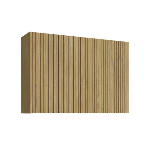 Armário Aéreo 3 Portas 120x83 cm Valência Amadeirado Claro 100% MDF Casamia