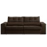 Sofá Retrátil e Reclinável 2 Lugares 1,50m com Molas Milena Suede Marrom Rover & Beato - 4