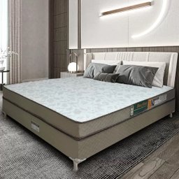 Conjunto Box Completo Queen Becflex Titan Mag Gold 1,58 X 1,98 X 0,46 (cama Box + Colchão) - 2