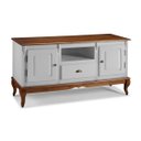 Ver imagem 2 de Conjunto Rack 60811m + Painel 50505 para Sala Pés Luiz Xv 1 Gaveta 2 Portas - Off White/imbuia