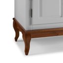 Ver imagem 4 de Conjunto Rack 60811m + Painel 50505 para Sala Pés Luiz Xv 1 Gaveta 2 Portas - Off White/imbuia