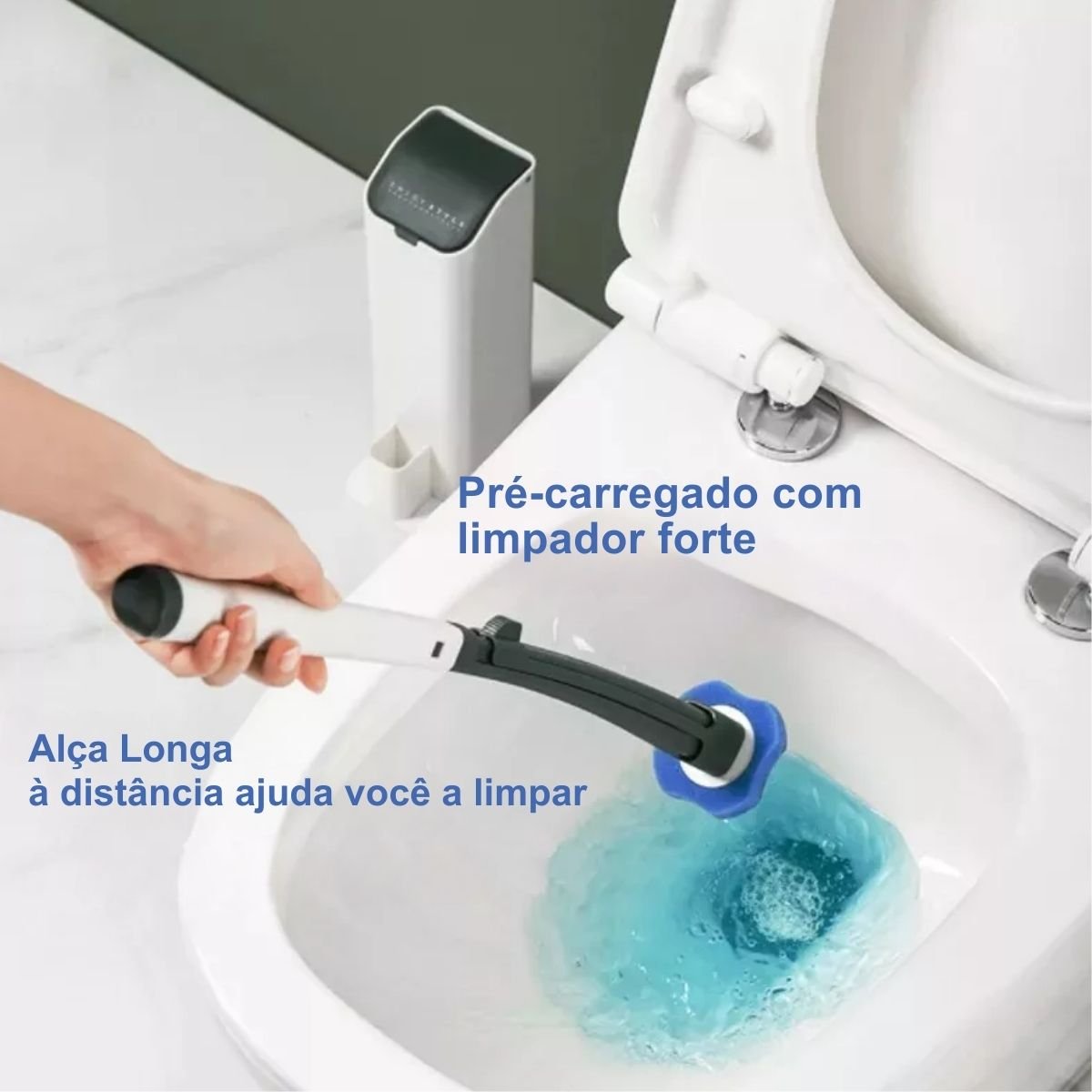 Escova de Limpeza Sanitária Vaso C/ 8 Refil Descartável - 3