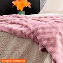 Ver imagem 2 de Manta Peseira para Cama Sofá Antialérgica Neo Bubbles Rosé 1,30x1,50m - Camesa