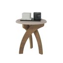 Ver imagem 1 de Mesa de Apoio Jade Off White com Pinho e Tampo Redondo - Artely 003825