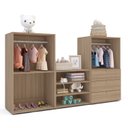 Ver imagem 4 de Guarda-Roupa Infantil com Nicho e 3 Gavetas Frame Yescasa