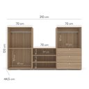 Ver imagem 3 de Guarda-Roupa Infantil com Nicho e 3 Gavetas Frame Yescasa