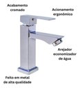 Ver imagem 3 de Torneira de Banheiro Acqua Metais Quadra Cromado Linha Luxor