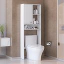 Ver imagem 2 de Armário de Banheiro para Vaso Sanitário 1 Porta 3 Nichos 60cm Cor Branco - Mademóvel