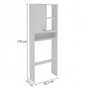 Ver imagem 4 de Armário de Banheiro para Vaso Sanitário 1 Porta 3 Nichos 60cm Cor Branco - Mademóvel