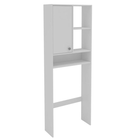 Armário para Banheiro sobre Vaso Sanitário 60cm 1 Porta 3 Nichos Branco - Mademóvel