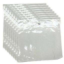 Embalagem Multiuso Pvc Cristal com Botão 22x22cm Kit 100unds - 8