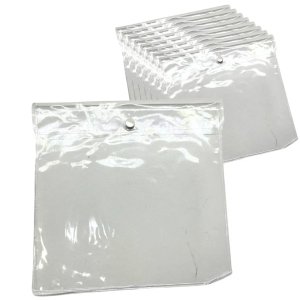 Embalagem Multiuso Pvc Cristal com Botão 22x22cm Kit 100unds