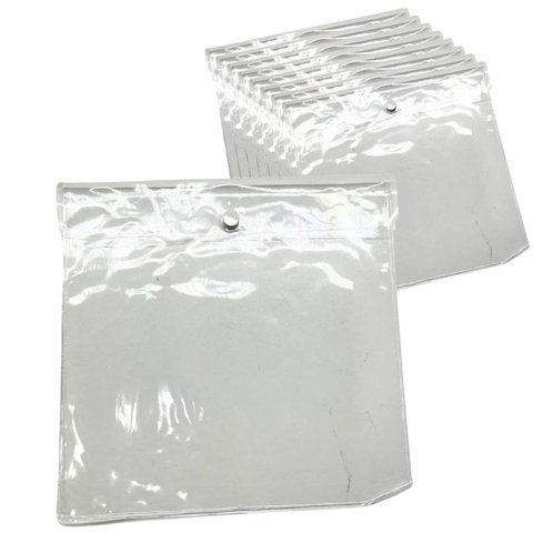 Embalagem Multiuso Pvc Cristal com Botão 22x22cm Kit 100unds