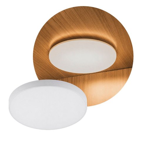 Painel LED Infinity 18W 3000k Redondo Bivolt de Embutir ou Sobrepor Branco Quente ST2876