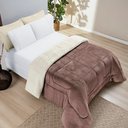 Ver imagem 2 de Coberdrom Sherpa e Flannel Everest Solteiro Manta Alta 150g 01 Peça - Rose