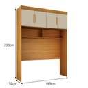 Ver imagem 3 de Modulado Aero Casal 4 Portas Orion - Leifer Móveis Cinamomo/off White