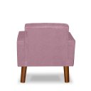 Ver imagem 4 de Mini Poltrona Cadeira Infantil Nina de Criança Suede Rosa Bebê Pés Palito