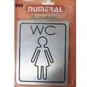 Ver imagem 1 de Placa de Sinalização WC Feminino Numeral 900