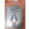 Placa de Sinalização WC Feminino Numeral 900 - 1