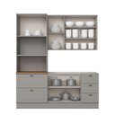 Ver imagem 5 de Cozinha Compacta Amy Casa 812 7 Portas 6 Prateleiras MDF 191.5cm Cinza