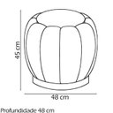 Ver imagem 4 de Puff Puf Para Sala Base Metal Tull Veludo SL 944 Peer