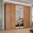 Ver imagem 1 de Guarda-Roupa Casal 267cm 6 Portas com Espelho 100% MDF Linhares Espresso Móveis Marrom/Cinamomo