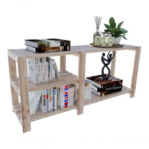 Rack 110x50cm Design Moderno Para Cozinha 100% Pinus De Chão