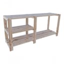 Ver imagem 2 de Rack 110x50cm Design Moderno Para Cozinha 100% Pinus De Chão