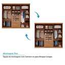 Ver imagem 5 de Guarda-Roupa Casal 267cm 6 Portas com Espelho 100% MDF Linhares Espresso Móveis Off White/Cinamomo