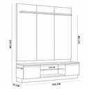 Ver imagem 6 de Rack para Sala com Painel para TV 75 pol LED 200cm Noble L05 Canela Gris Fosco - Lyam Decor