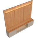 Ver mais imagens de Rack para Sala com Painel para TV 75 pol LED 200cm Noble L05 Canela Gris Fosco - Lyam Decor