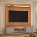 Ver imagem 3 de Rack para Sala com Painel para TV 75 pol LED 200cm Noble L05 Canela Gris Fosco - Lyam Decor