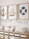 Ver imagem 1 de Kit 3 Quadros Decorativos Infantil Navegador Fundo Oceano No1
