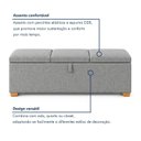 Ver imagem 7 de Puff Baú Queen Base Madeira Maciça 160cm Loft
