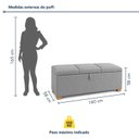 Ver imagem 3 de Puff Baú Queen Base Madeira Maciça 160cm Loft