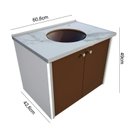 Ver imagem 4 de Gabinete Fenix Le Blanc 60cm Moderno Branco/Bege