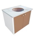 Ver imagem 3 de Gabinete Fenix Le Blanc 60cm Moderno Branco/Bege