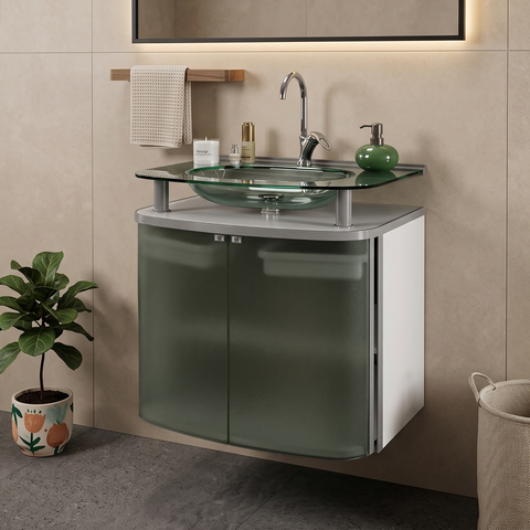 Gabinete - Standard com Cuba Moldada Branco