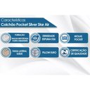 Ver imagem 3 de Cama Box King: Colchão Molas Ensacadas Castor Pocket Silver Star Air + Base CRC Suede Bege(193x203)