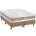Ver imagem 1 de Cama Box King: Colchão Molas Ensacadas Castor Pocket Silver Star Air + Base CRC Suede Bege(193x203)
