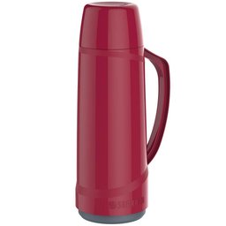 Garrafa Térmica 1l Ampola de Vidro Vermelha Cristal Soprano - 1