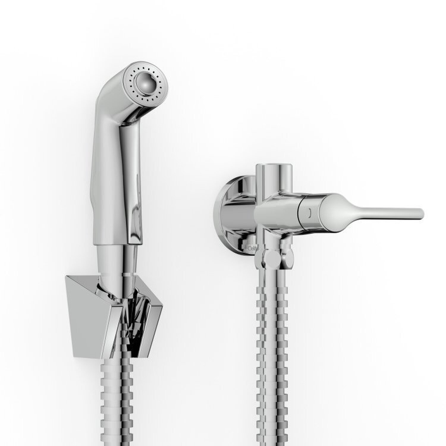 Kit com 2 Ducha Higiênica com Derivação Lix Cromado Celite - 1