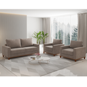 Ver imagem 1 de Conjunto Estofado Living 3 Lugares + 2 Poltrona Napoles Linho Kaki - Casa Giulia